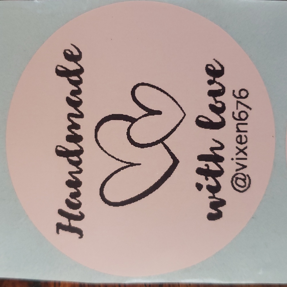 50 CUSTOM Stickers Large 2" Round HANDMADE WITH LOVE